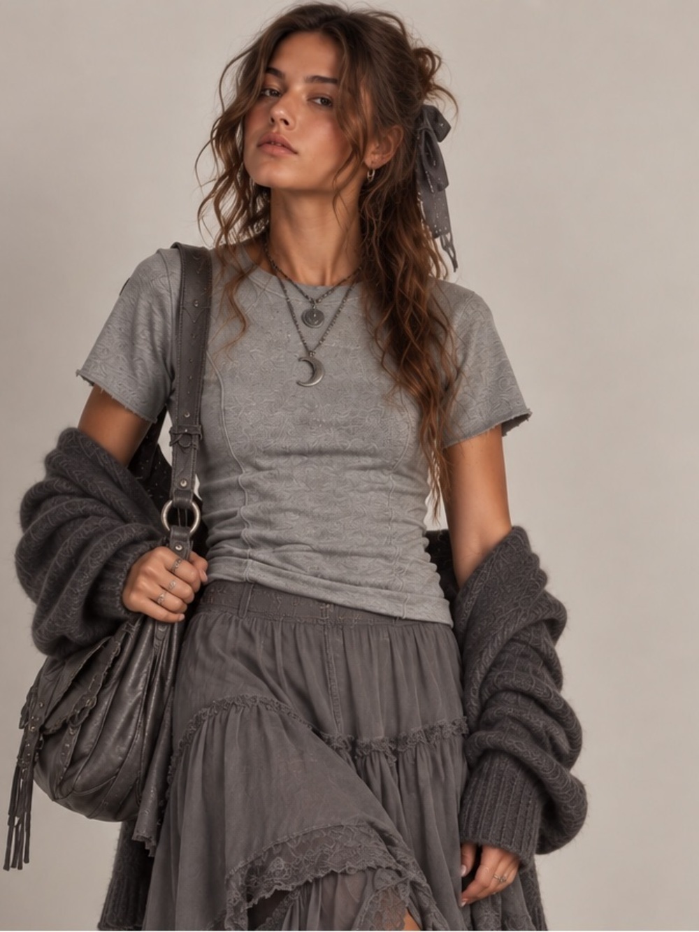 Derek Lam 10 Crosby 100% Cotton Sculpted Knit Top Gray Raw Edge Designer Sz 0
